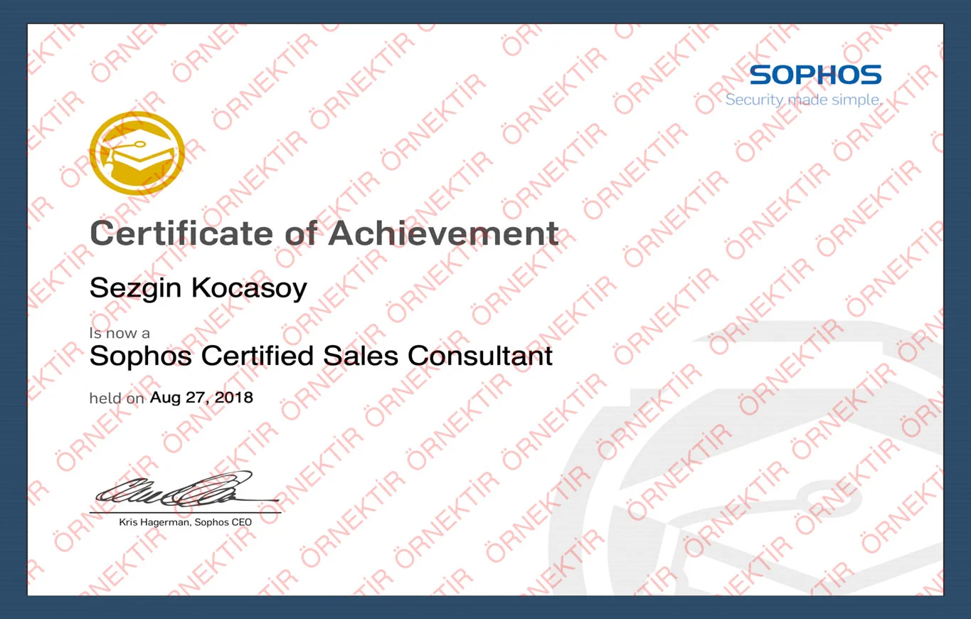 Sophos Sales Consultant
